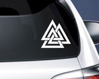 Valknut Vinyl CAR DECAL Pagan Odin Asatru Norse Viking Sticker