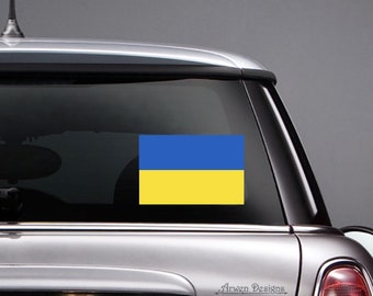 Ukrainische Flagge Vinyl-Autoaufkleber, Ukraine Pride Sticker, Blau Gelb