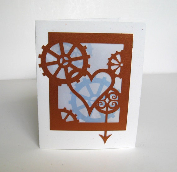 Steampunk Greeting Card Valentine