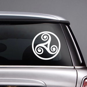 Triple Spiral Celtic CAR DECAL Triskelion Pagan Wiccan New Age Sticker