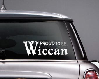 Wiccan Proud Vinyl CAR DECAL Pagan Wiccan Pride Sticker