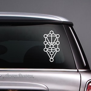 Tree of Life Kabbalah Sephiroth Vinyl CAR DECAL, Sacred Geometry Sticker