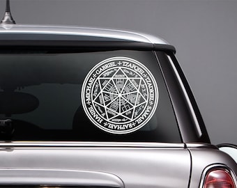 Seven Archangels Seal Vinyl CAR DECAL Angel Symbol, Kabbalah, Occult Sigil