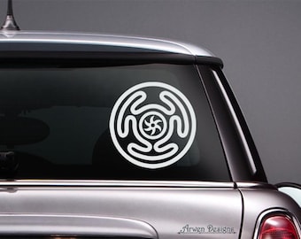 Hekate's Wheel Vinyl CAR DECAL, Hecate Sticker, Wiccan Sticker, Witch Decor, Triple Goddess, Pagan Gifts