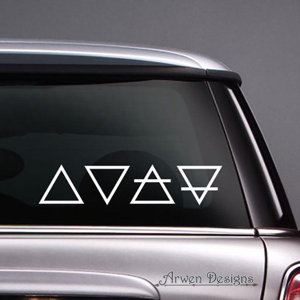 Four Elements Alchemy Symbols, Vinyl CAR DECAL, Wiccan Sticker, Pagan Magic, Nature Elements