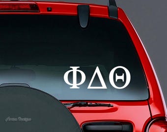 Greek Letters DECAL, Three 3 Letters - You Choose! - Custom Sorority Sticker, Fraternity Decal, College Decor