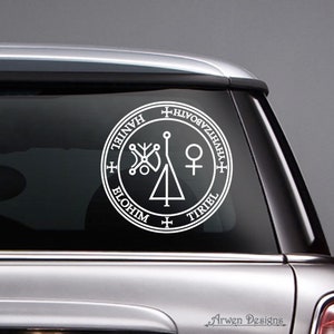 Archangel Haniel Sigil Vinyl CAR DECAL Angel Symbol Mystic Seal