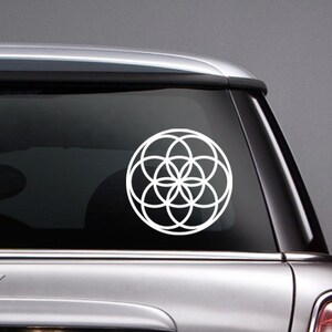 Seed of Life, Sacred Geometry Symbol, Vinyl CAR DECAL, Crystal Grid Sticker, Metaphysical decor