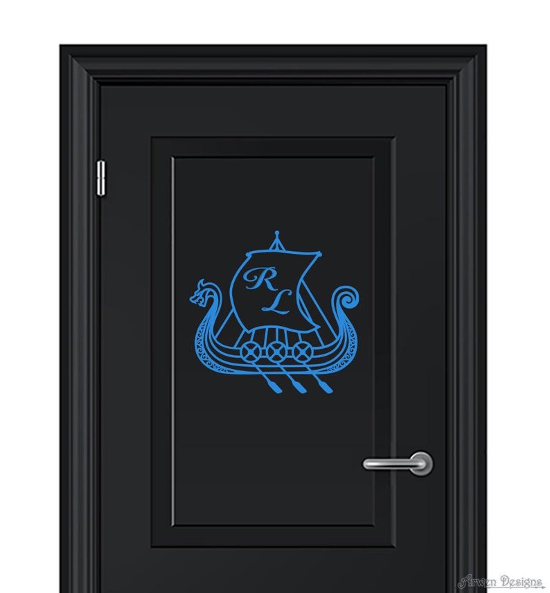 Viking Ship CAR DECAL, Personalized Viking Sticker, Custom Norse Decor ...