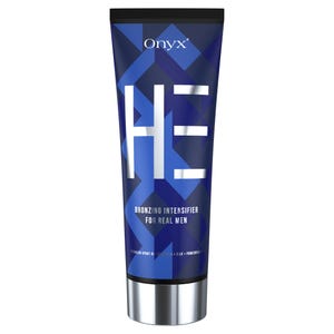 Onyx HE Tanning Lotion for Men | Indoor and Outdoor Tanning Accelerator with Bronzer 2 in 1 | Muscle Care Formula