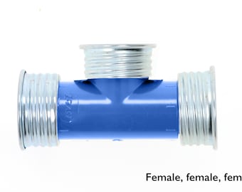 Gas Mask T-Piece Hose Connector BLUE (Various options)