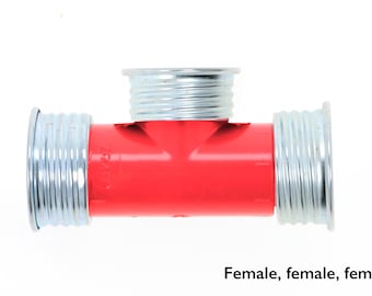 Gas Mask T-Piece Hose Connector RED (Various options)
