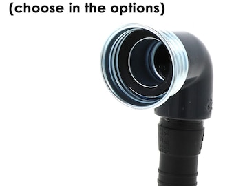 Right Angled Gas Mask to Anaesthetic Mask Connector (Screw Fit to Push Fit)