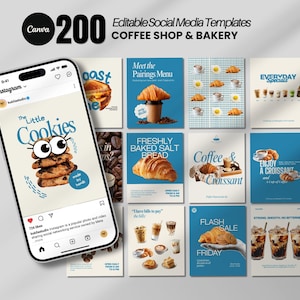 Modelos de Post para Instagram de Padaria | Mídias Sociais para Negócio de Bolos | Marketing para Cafeterias e Confeitarias