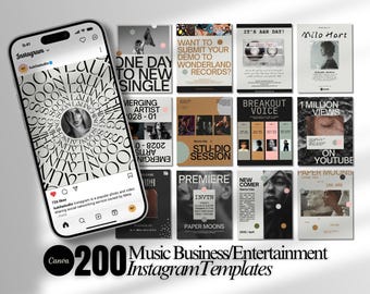 Music Business Instagram Templates for 2026: Social Media Posts for Musicians (Canva)