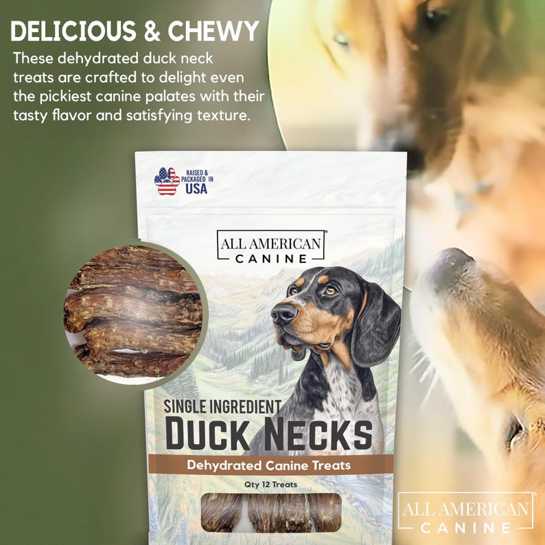 Duck Necks Natural Single Ingredient Chewy Digestible Low-Fat Dehydrated Dog Treats for Training, Rewarding, Teeth Cleaning image 3