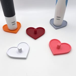 Toothbrush Holder Heart/Oral-B Electric Toothbrush Stand Toothbrush Holder with drip tray/Family Size Toothbrush Holder