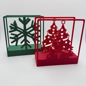 Weihnachten Serviettenhalter/Festliche 3D Gedruckt Serviettenhalter/Weihnachtsbaum Schneeflocke Serviettenhalter/Neues Zuhause Geschenk/Weihnachtsgeschenk/Küchen Dekor