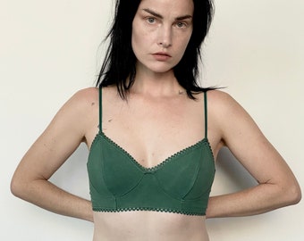 forest green bralette