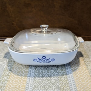 Vintage Corning Ware Skillet | P-10-B | Blue Cornflower | 10-inch | 1960s Cookware | Made in USA | Vintage Fair Condition