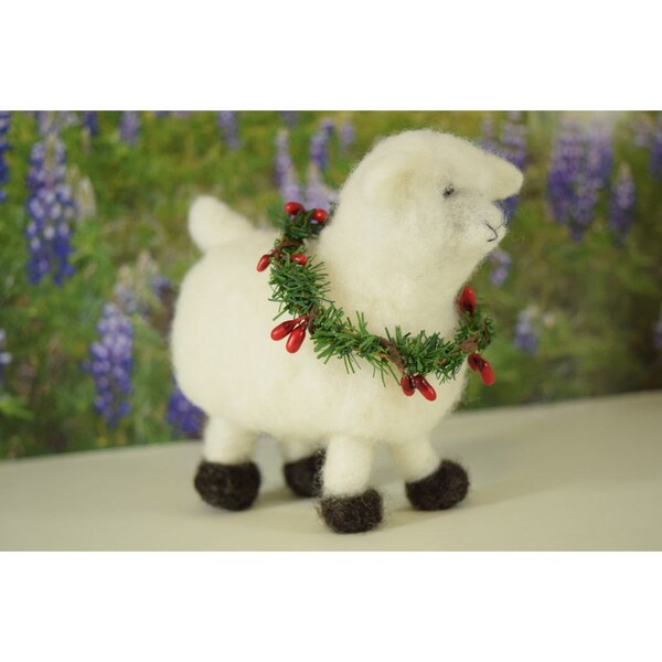 A Christmas Lamb With Attitude Whimsical Home Decor