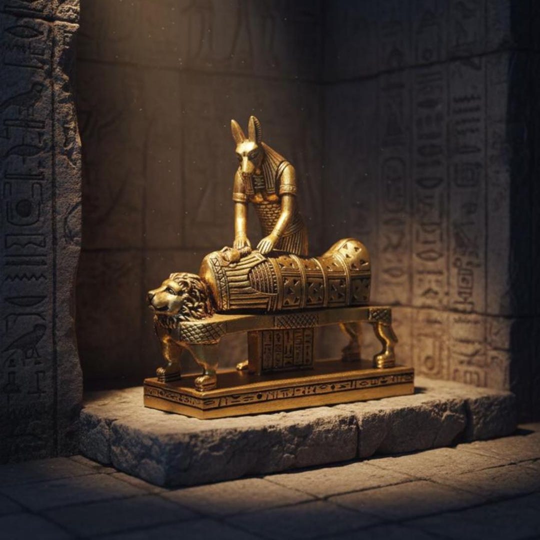 Ancient Egyptian Anubis Statue the Divine Guardian of the Afterlife and ...