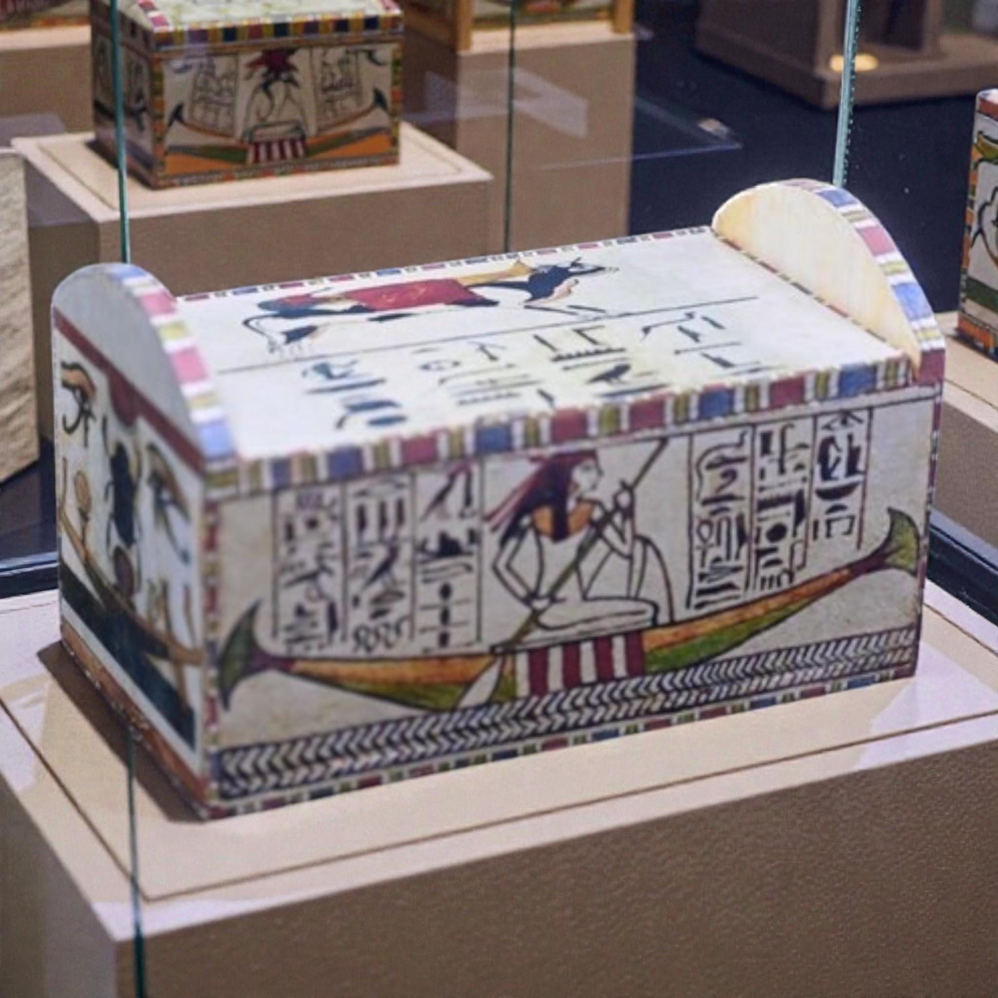 Ancient Egyptian Pharaonic Box: Storage Chests With Hieroglyphics, Rare ...