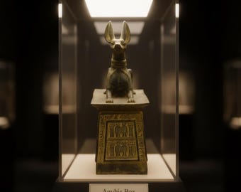 Ancient Egyptian Anubis Box: God of the Underworld & Protector of Treasures
