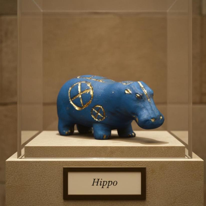 Egyptian blue hippo - Etsy 日本
