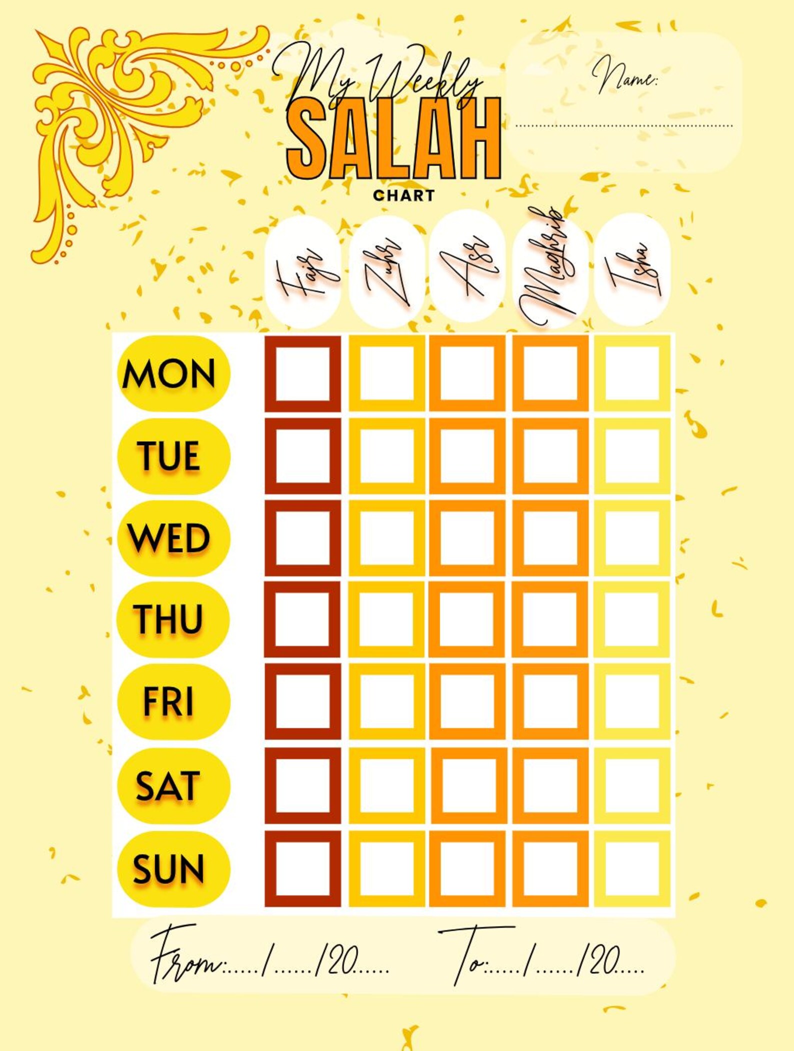 5 Useful Salah Trackers for Kids Daily &amp; Weekly Islamic Prayer Chart Namaz Tracker Printable ...