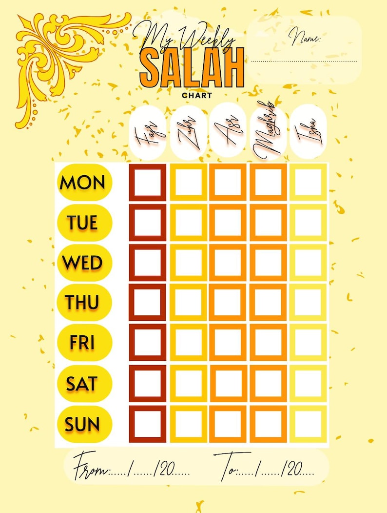 5 Useful Salah Trackers for Kids Daily & Weekly Islamic Prayer Chart Namaz Tracker Printable ...