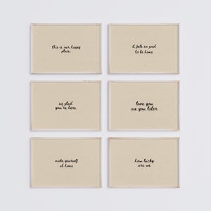 Set of 6 Minimalist Quote Prints, Neutral Gallery Wall Art (Digital Download)