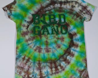 Kids Medium Philadelphia Eagles Ice Dye T-Shirt | Spiral Design| Bird Gang | Eagles Fan Gift