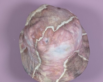 Ice Dyed Bucket Hat: Earth Tone Cotton Sun Hat