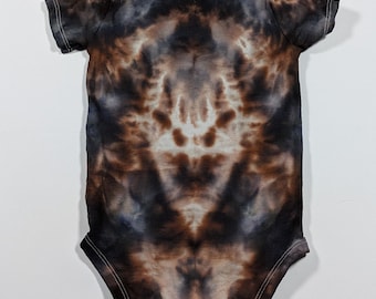 12 Months Hand-Dyed Carter’s Baby Bodysuit \ Onesie | 100% Cotton | Unique Blue, Brown, Black & Gray
