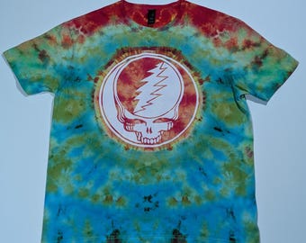 Unisex Large Grateful Dead Stealie Soft Style T-Shirt - Festival & Concert Deadhead Gift
