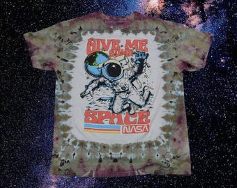 Size Large - NASA Give Me Some Space Ice Dyed Unisex T-Shirt