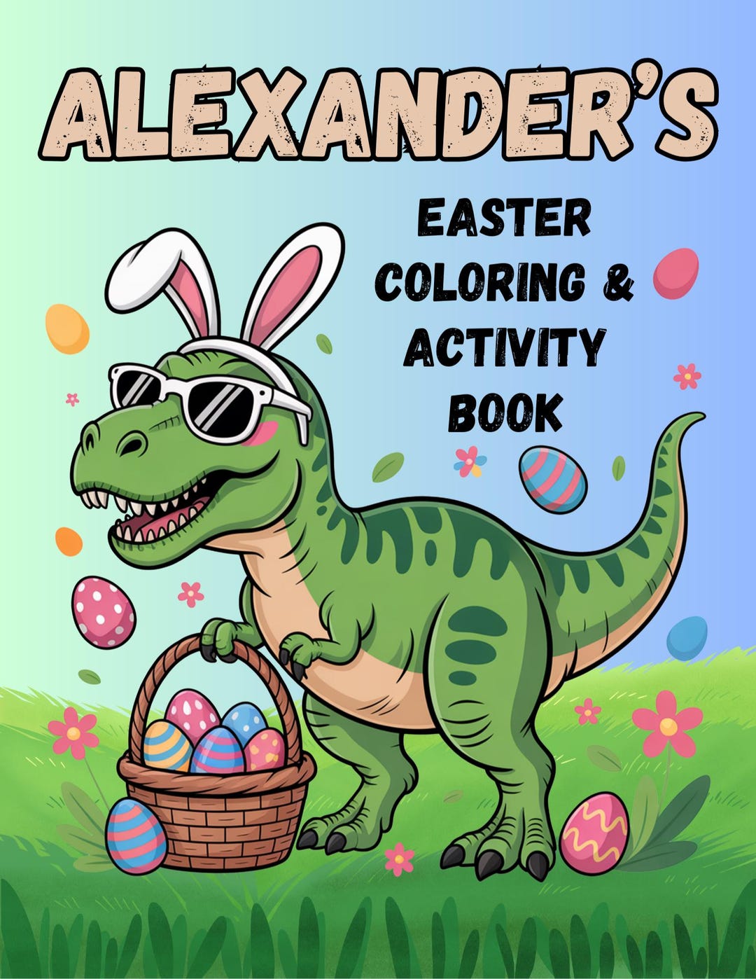 Personalized Custom Name Easter Coloring and Activity Book - Etsy