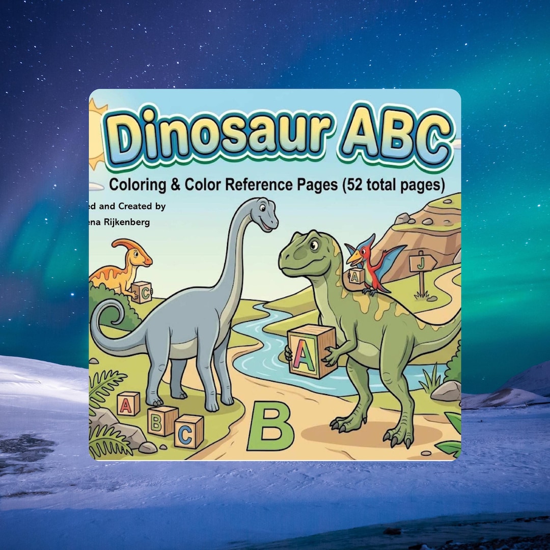 Dinosaur Abc-coloring Book Printable • Kids Activity • Dino Letters PDF ...