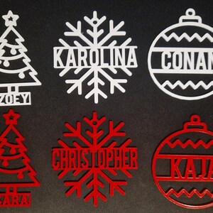 Christmas ornament with personalized name