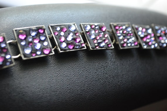 Shades of Purple Square Link Bracelet - Etsy