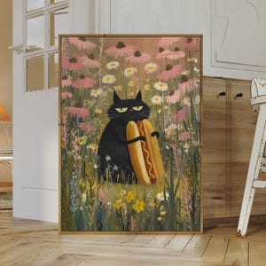 Grumpy Cat Print: Funny Black Cat Poster (Digital Download)