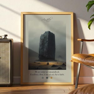 Aristotle | Philosopher Quote Prints, Psychology Wall Art, Motivation Poster, Literature Wall Art, Stoic