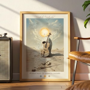 Nietzsche Poster | Surreal Philosophy Wall Art – Vintage Trippy Quote Print, Maximalist Decor Giff