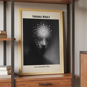 Virginia Woolf Quote Print: Feminist Psychedelic Wall Art (Digital Download