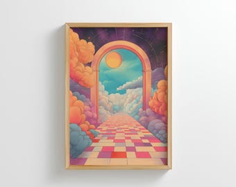 Trippy Maximalist Kunst: Psychedelisches Dopamin Dekor (Digitaler Download)