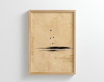 Minimalist Japanese Art Print: Wabi Sabi Wall Art (Digital Download)