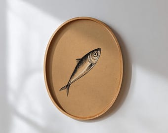Sardine Art Print: Vintage Fish Sketch Art (Digital Download)