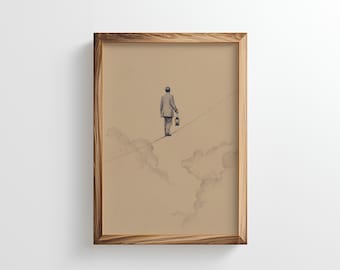 Konzeptskizze Wandkunst - Surreales Abstraktes Wohndekor (Digitale Produkte)