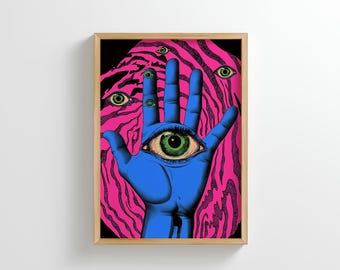 Third Eye Art Print: Surrealist Wall Decor (Digital Download)